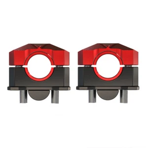 Par de abrazaderas de montaje de barra de grasa para manillar adaptador elevador de 7/8" a 1 1/8" bicicleta ATV scooter - Imagen 1 de 7