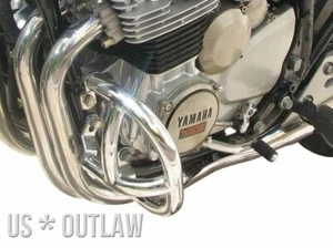 pares carter la paire chrome pour Yamaha XJ400 type 4V7 XJ550 XJ650 pare chute - Picture 1 of 5