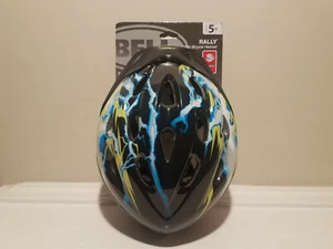 Bell Rally Child Bicycle Helmet * Black Blue Yellow Ages 5+ w/ Reflectors * NEW - Picture 1 of 4