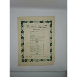 Bridal Chorus from the Opera "Lohengrin" Richard Wagner Sheet Music 1891 - Picture 1 of 4