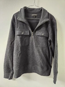 Banana Republic Wool Blend Quarter Zip Pullover Sweater Mens Size Small (S12) - Picture 1 of 8