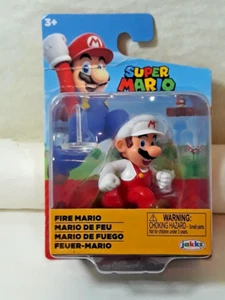 Nintendo Super Mario Wave 25 FIRE MARIO 2.5-Inch Mini Figure Jakks - Picture 1 of 4