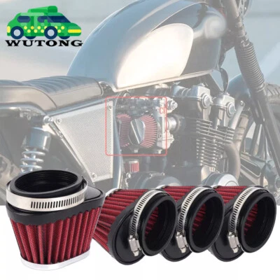 4PCS For Motocross Scooter Air Pods Cleaner 60mm Motorcycle High Flow Air Filter - Image 1 of 4