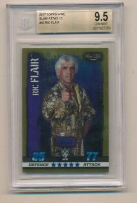 2017 Topps WWE Slam Attax Gold Foil India Exclusive Ric Flair BGS 9.5 - Image 1 of 2