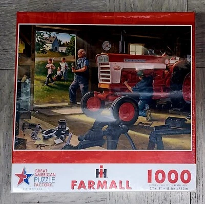 Farmall красный трактор большой американский пазл заводской 1000 шт. пазл запечатанный - Изображение 1 из 2