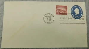 First Day Of Issue Chicago IL Mount Vernon 1960 Vintage Stamp Envelope Cover - Picture 1 of 4