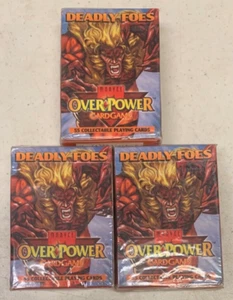 1995 Marvel Deadly Foes Overpower Card Game 3 Starter Decks Sabretooth Sealed - Picture 1 of 2