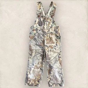 Vtg Camo Print Overalls Kids Toddler Size 4 XS Walls Real Tree Advantage Retro - Picture 1 of 4