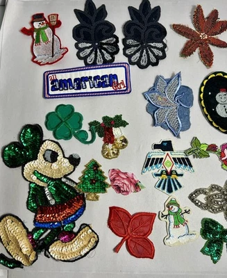 Random Assortment Of Embroidered Patches Lot Of 10+ - Image 1 of 4