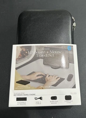 Foldable Keyboard and Mouse for Laptop, Travel Bluetooth Folding Keyboard Mouse  - Image 1 of 3