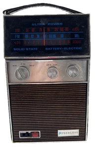 Radio estilo retro coleccionable estado sólido plateada Twin-A View Katone Corp. - Imagen 1 de 9