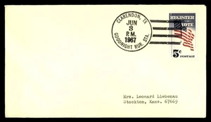 Mayfairstamps US 1967 Clarendon Goodnight Rur Sta Cover aat_42481 - Picture 1 of 2
