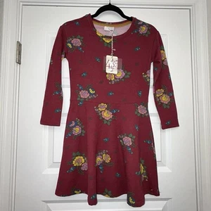 New, Matilda Jane Clothing 435 Maple Leaf Floral Print Long Sleeve Dress - Picture 1 of 7