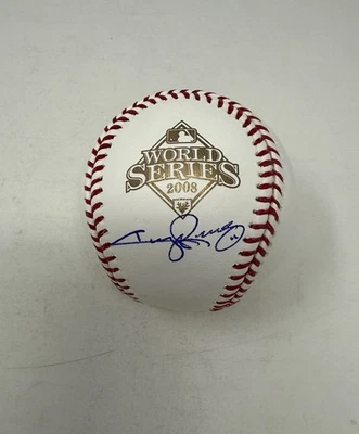 Jimmy Rollins  Phillies Autographed Signed Auto 2008 World Series Baseball PSA - Image 1 of 2