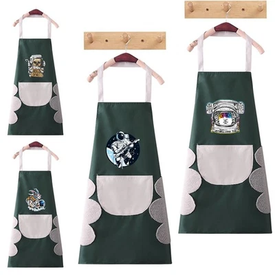 Astronaut Kochschürze Küche Kochen Gastronomie Metzger Unisex Grillschürze Tasche - Bild 1 von 4