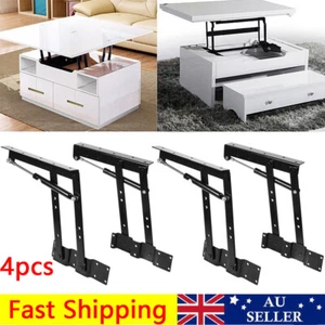 4X Lift Up Coffee Table Mechanism Hardware Top Lifting Frame Furniture 50kg Load - Picture 1 of 9