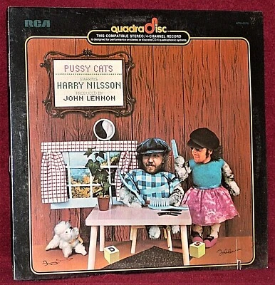 LP SEALED HARRY NILSSON JOHN LENNON PUSSY CATS 1974 RCA QUADRA DISC ORIG PRESS  - Image 1 of 2
