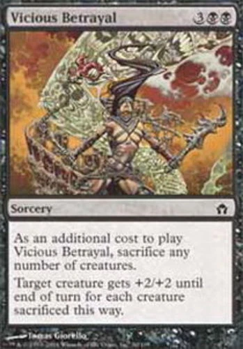 Moderate Play, English MTG Regular Vicious Betrayal Fifth Dawn Magic the Gatheri - Image 1 of 1