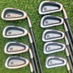Lynx Black Cat Iron Set 3-9 Iron PW DW Unifiber Flare Graphite Shafts S Flex RH - Picture 1 of 6