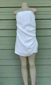 NEW ZARA DRAPED SHORT JUMPSUIT WHITE BACK ZIPPER SLEEVELESS M MEDIUM Y699 - Picture 1 of 11