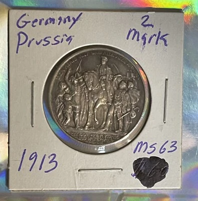 1913 GERMANY (PRUSSIA)  2 MARKS Coin, "Declaration of war  against NAPOLEON" - Image 1 of 4