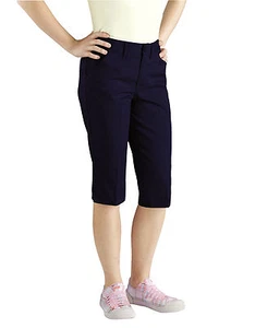 Dickies Junior Navy Capri Pants KP710-NVY School Uniforms Sizes 0 to 17 - Picture 1 of 2
