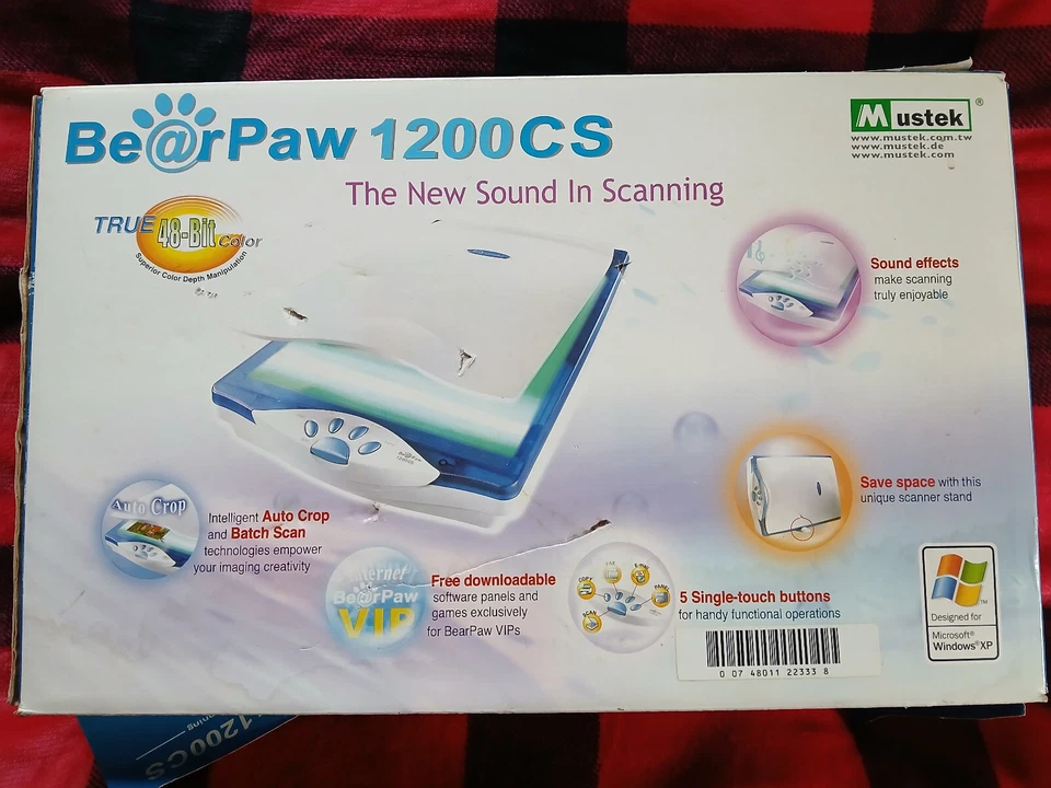 BearPaw 1200CS CCD 600x1200 48-bit Flatbed Color Scanner Mustek Systems - Image 1 of 4