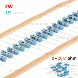 2W Widerstände Metallfolie 1% alle 203 Werte vorhanden 0 Ohm bis 20M Ohm 20 Stück - Bild 1 von 14