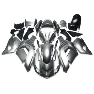 Sliver Bodywork fit for Kawasaki Ninja ZX14 2006 07 2010 2011 Injection Fairings - Picture 1 of 6
