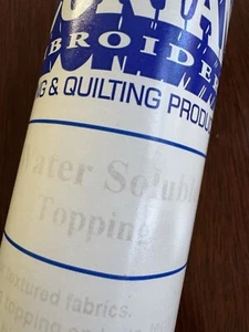 Floriani Embroidery Water Soluble Topping Stabilizer 20"x 10 Yd - Picture 1 of 5