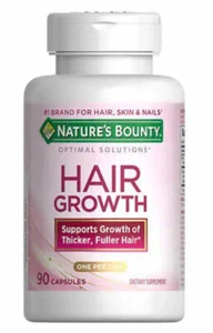 Nature's Bounty Optimal Solutions Hair Growth Biotin 90 Capsules EXP 11/25 - Picture 1 of 3