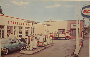 1961 SOHIO Service Stn. STANDARD OIL, Parma, Ohio, 1961 FORD. 5.5 x 3.5 color pc