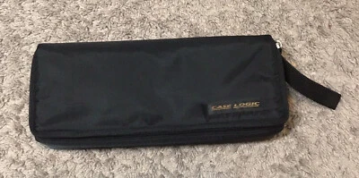 Case Logic Soft Nylon Black Portable Cassette Holder 15 Tape Capacity Vintage - Image 1 of 3