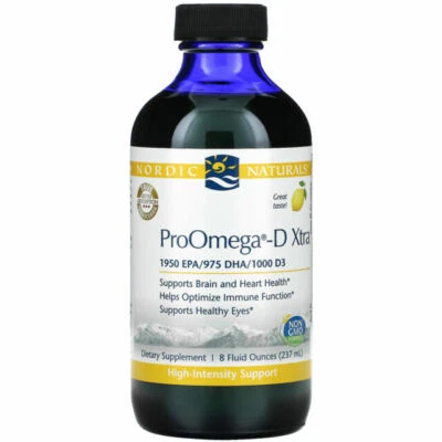Nordic Naturals ProOmega-D Xtra - Aceite de pescado Omega 3, 2:1 EPA a DHA, limón, 8 OZ Foto 1 de 2