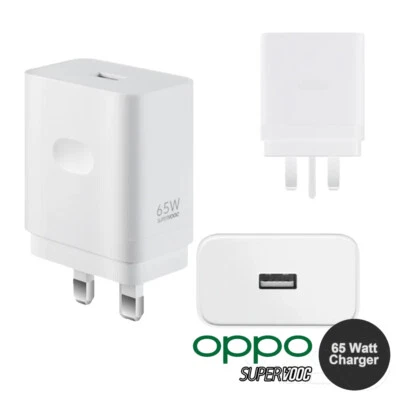 Genuine OPPO Charger 65W SUPERVOOC Fast UK Mains Plug Head - Image 1 of 4