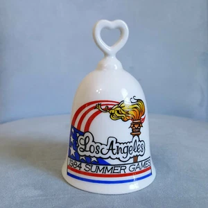 Campana de recuerdo de cerámica de los Juegos Olímpicos de Verano de Los Ángeles 1984 hecha en Japón - Imagen 1 de 3