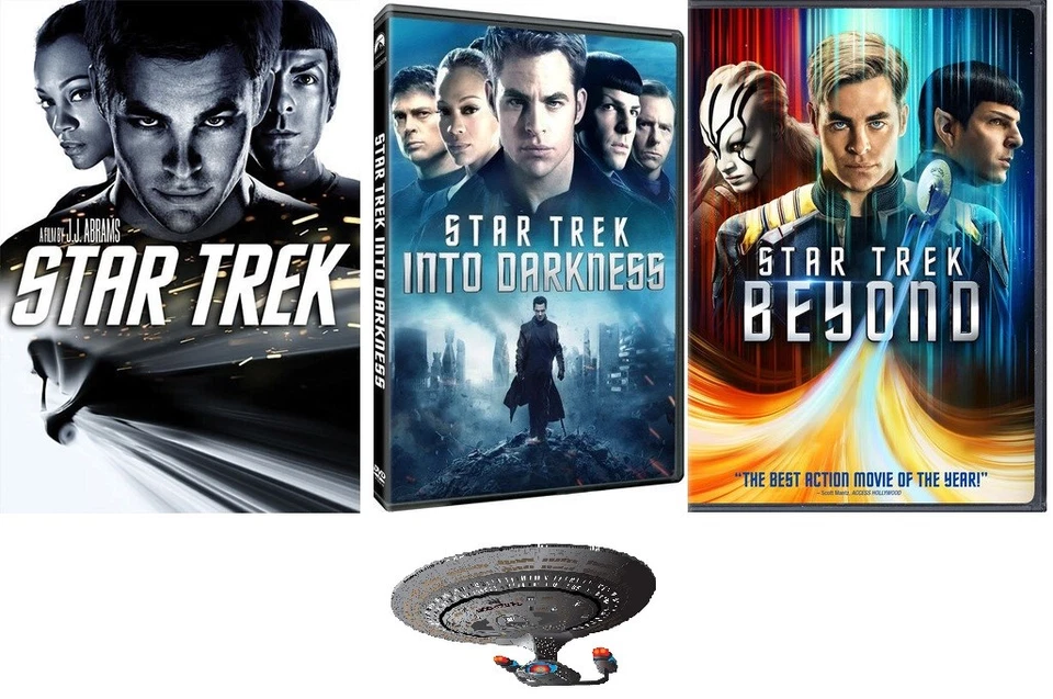Star Trek Triple Feature Star Trek / Into Darkness / Beyond Chris Pine 3 DVD Set - Image 1 of 4