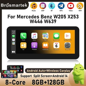 Estéreo de coche 10,25" Android14 CarPlay 128G para Mercedes C/GLC/V/X W205 X253 NTG5.0 - Imagen 1 de 16