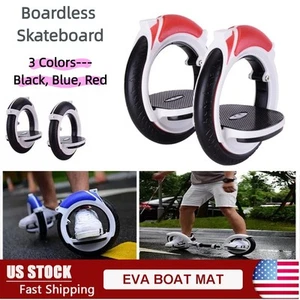 Boardless Skateboard 2 Wheels Pedal Balance Twist Skates Board Easy to Carry, US - Picture 1 of 42