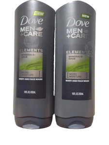 2 Dove Men Care Elements Mineralien + Salbei belebendes Körper- und Gesichtswasser 18 flüssige Unzen - Bild 1 von 4