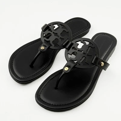 Женские босоножки Tory Burch Miller Perfect черные элегантные мягкая телячья кожа размер США 8 - Изображение 1 из 4