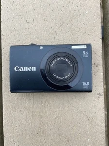 Cámara digital Canon PowerShot A3400 16,0 MP 5x zoom negra para reparación/repuestos - Imagen 1 de 12