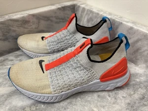 Nike React Phantom Run Flyknit 2 Running Shoes Gray Crimson Womens Size 8 - Picture 1 of 9