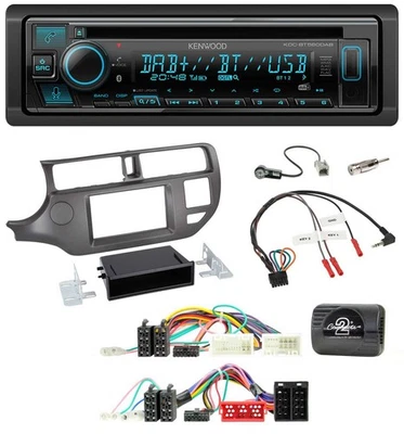 Kenwood Bluetooth DAB CD Lenkrad USB Autoradio für Kia Rio UB 2011-2015 anthrazi - Bild 1 von 4