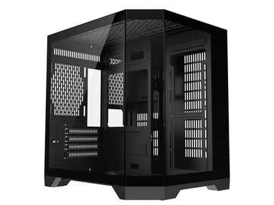Computadora para juegos DIYPC HÁGALO USTED MISMO-CUBE03-BK negra doble USB3.0 vidrio templado micro ATX Foto 1 de 4