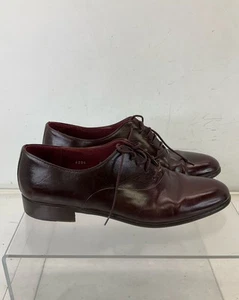 Mario Bruni Burgundy Leather Oxford Dress Shoes 10.5 Italy - Picture 1 of 7