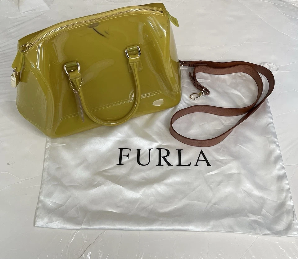 Bolso Bandolera Furla Candy Jelly Verde Oliva (Leer Descripción) Foto 1 de 4