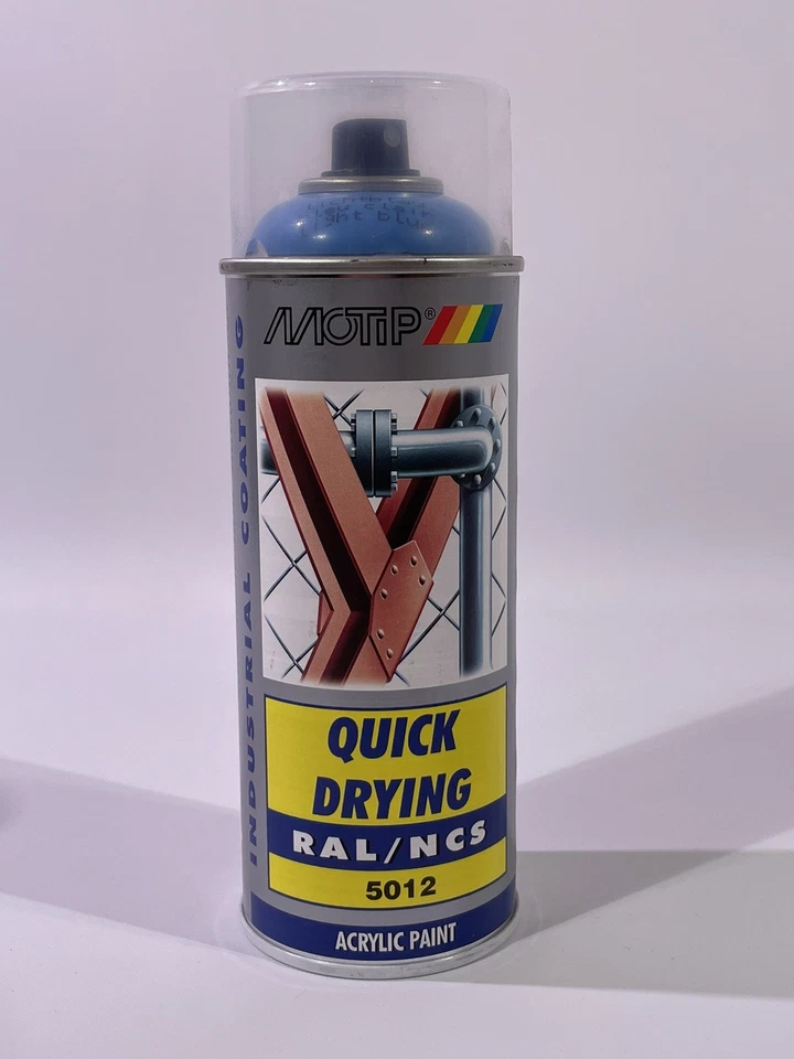 MOTIP RAL 5012 Lichtblau Glänzend Industrielack Spray Acryl 400ml 07014 Lack - Bild 1 von 4