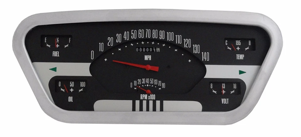 Classic Instruments 1953-1955 Ford F100 Six Gauge Set 54 FT53OE OE Black Package - Image 1 of 1