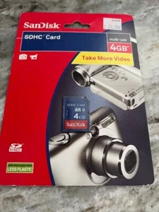 Sandisk SDHC Memory Card 4GB NEW - Picture 1 of 2